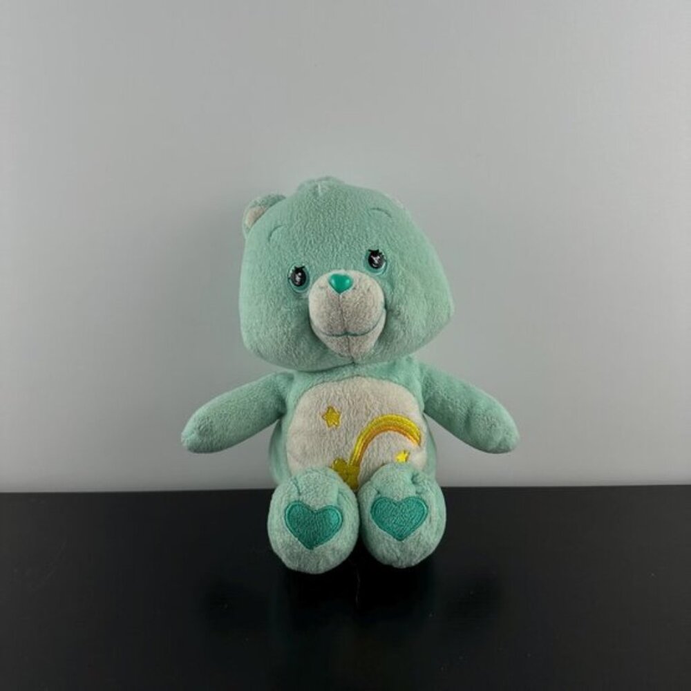 Vintage 2002 Care Bears Wish Bear Shooting Star Plush Stuffed Animal Toy 10”